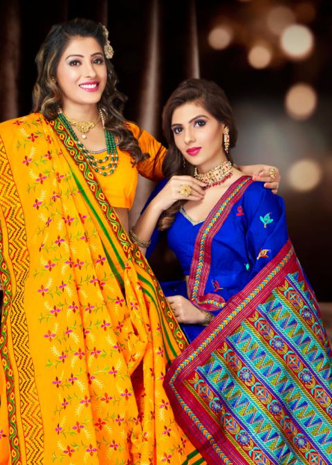 Embroidery Dyed Sarees