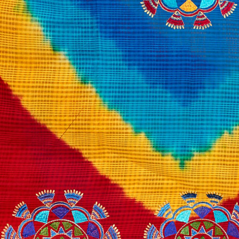 Embroidery Print Sarees